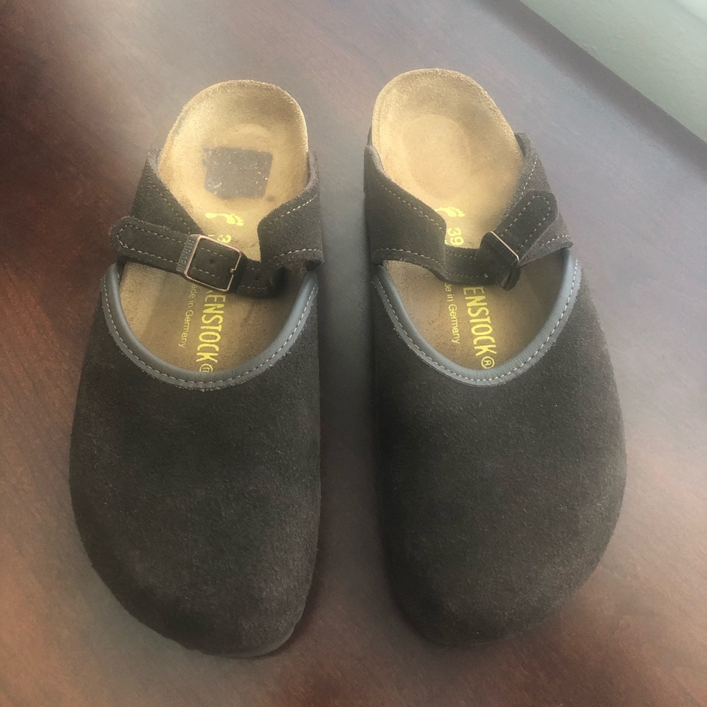 Birkenstock clogs size 39 narrow, brown suede